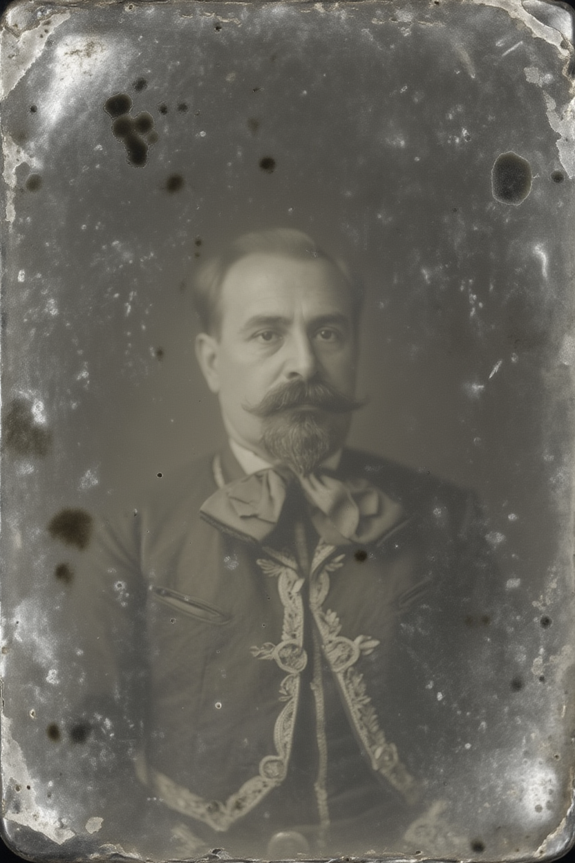 Retrato en placa metálica · Charro mexicano · ca. 1840