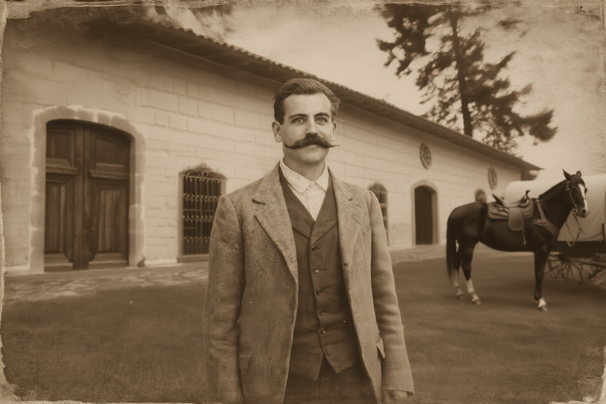 Don Lucas Manuel Larracilla en Amoltepec, Zacatlán, 1901