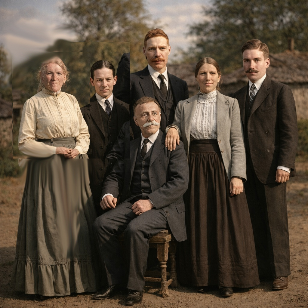 Los hijos Larracilla Calderón en el rancho, c. 1913–1915