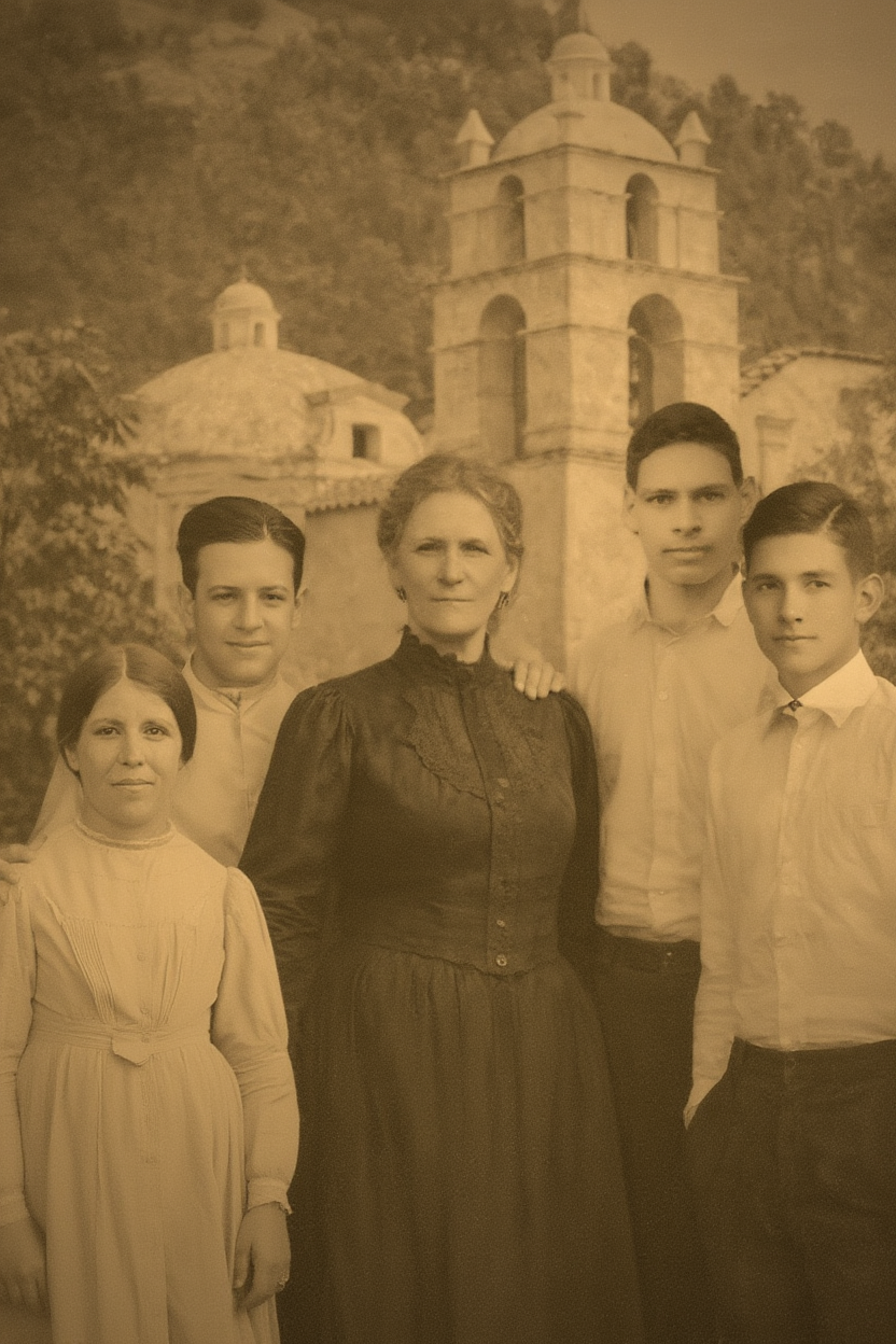 Trinidad Calderón y sus hijos, c. 1901